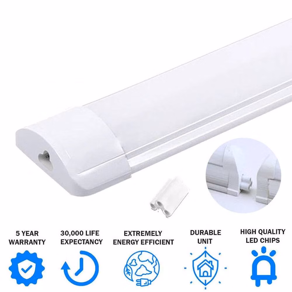 FLAVORA White Linkable LED Batten Light Set of 4, 120 cm Each – 2