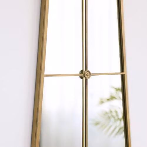Charles Bentley Copenhagen Gold Weather Resistant Wall Mounted Rectangular Mirror, W: 100 cm, H: 50 cm – 3