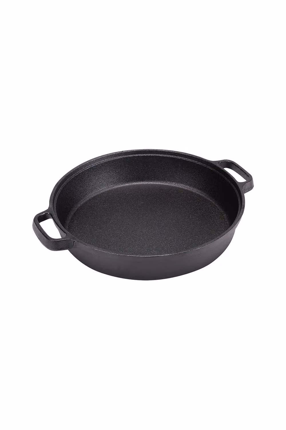 Living and Home Black Cast Iron Frying Pan Griddle, Pre-Seasoned, W: 30 cm, D: 23 cm, H: 5 cm – 3