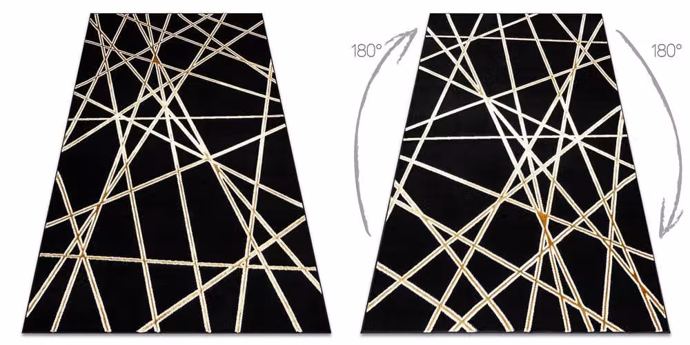 RugsX Allure Geometric Modern Rug in Black, W: 160 cm, L: 220 cm – 3