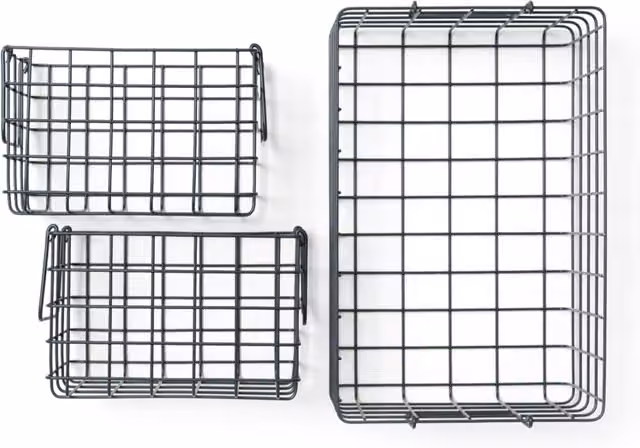 Mustard Made The Baskets in Grey, Metal, W/D/H: 40.0 x 26.0 x 16.0 cm – 1