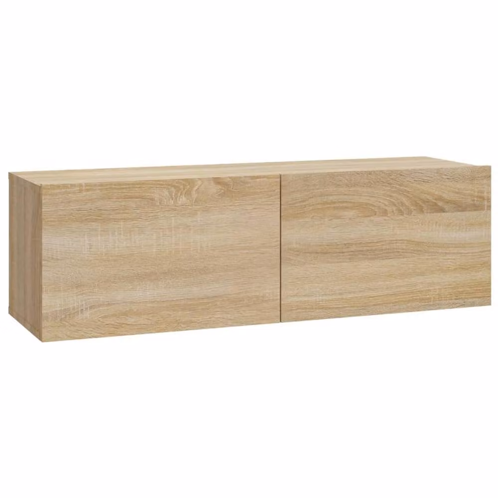 Berkfield Home 8 Piece Sonoma Oak TV Cabinet Set in Light Brown – 3