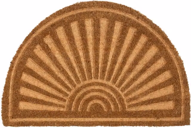 Nicola Spring Half Moon Coir Door Mat, Brown, W/D: 60 x 40 cm – 4