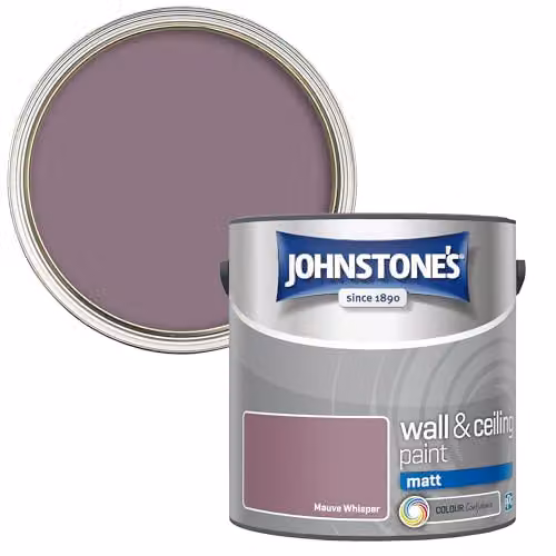 Johnstone's Matt Water Based Wall and Ceiling Emulsion Paint, Mauve Whisper, 2.5l – 2