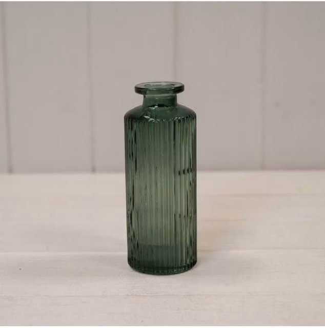 KDMD Handcrafted Petite Emerald Green Glass Bottle