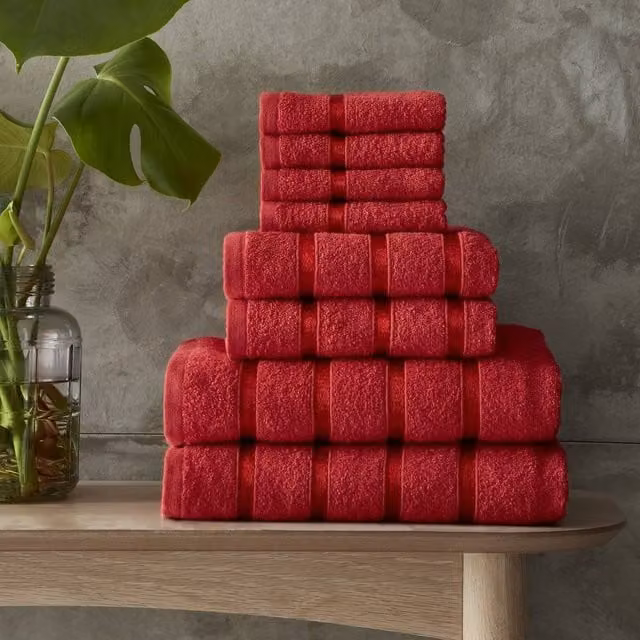 Gaveno Cavailia 8 Piece Red Cotton Boston Towel Bale Set – 1