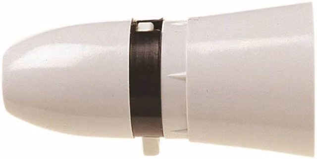 Dencon White Plastic B22 Switched Lamp Holder with 1/2 inch Screw Entry – 1