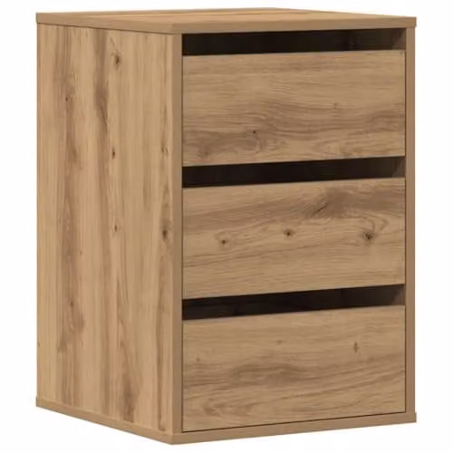 vidaXL Corner Chest of Drawers in Artisan Oak, Brown, W: 40 cm, D: 41 cm, H: 58 cm