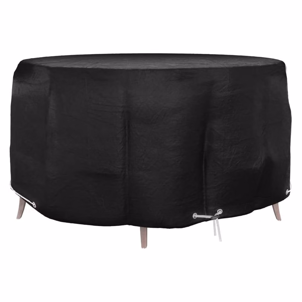 Berkfield Home Durable Round Garden Furniture Cover with 10 Eyelets, Black, Diameter: 230 cm, Height: 90 cm – 1