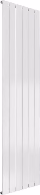 Bathroom Kingdom Flat White Single Flat Panel Vertical Steel Radiator H: 160 cm, W: 44 cm