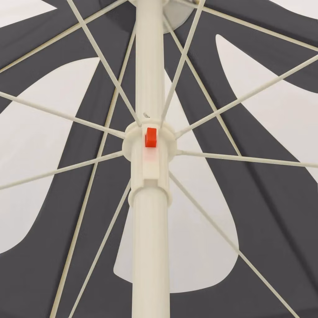 Berkfield Home Beach Umbrella in Anthracite and Black with Polyester Canopy – 3