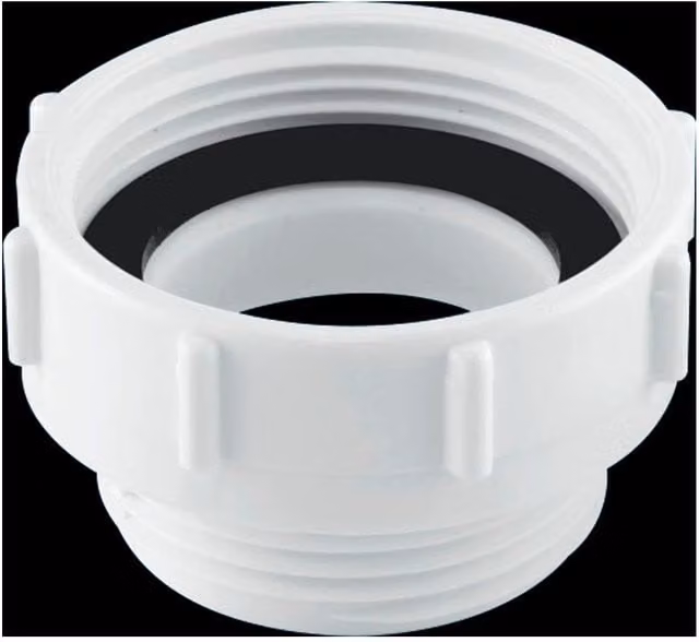 McAlpine White 1 3/4 inch x 1.5 inch BSP Female x BSP Male Coupling