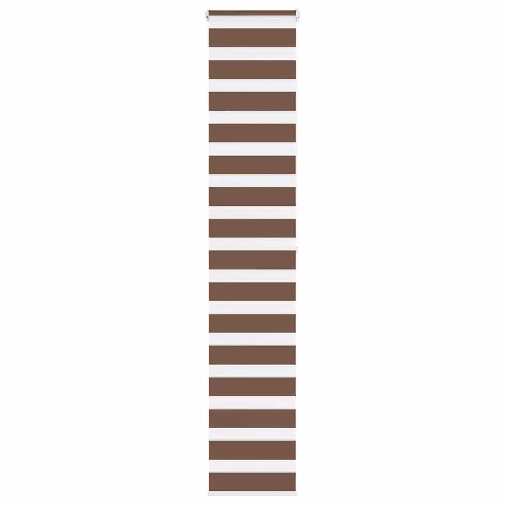 Berkfield Home Elegant Zebra Blind in Brown, Polyester, W: 45 cm, H: 200 cm – 2