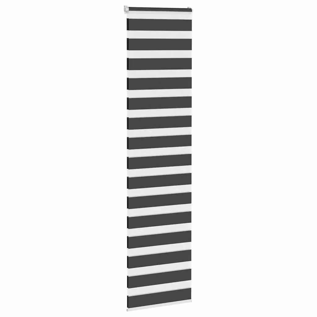 Berkfield Home Black Zebra Day and Night Blind, Polyester, W: 60 cm, H: 200 cm – 3