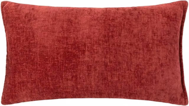 Evans Lichfield Buxton Red Chenille and Polyester Reversible Rectangular Cushion, W: 50 cm, H: 30 cm