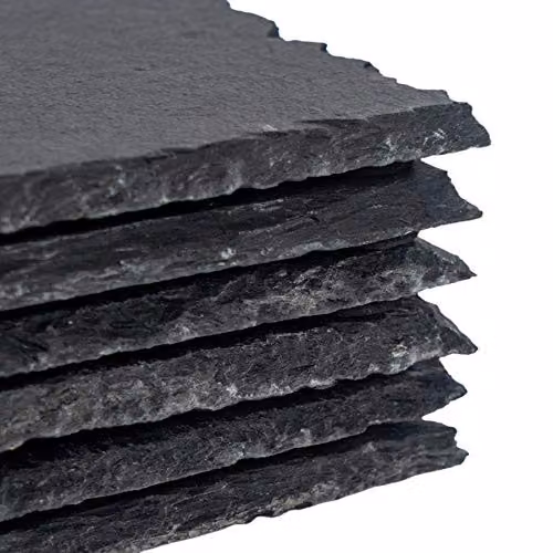 Argon Tableware 12 Piece Rectangular Slate Placemats and Coasters Set in Black and Grey – 3