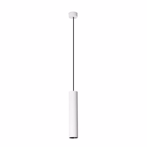 Netlighting Stan White Suspended Cylinder Pendant Light with 1x GU10 LED Socket