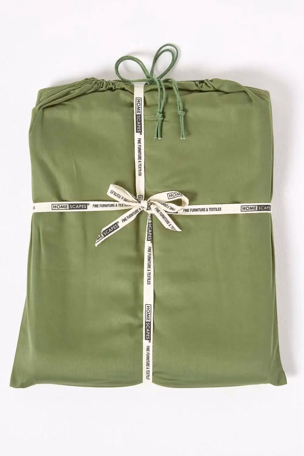 Homescapes Single Green Mako Sateen Cotton Flat Sheet, W: 90 cm, L: 200 cm – 2