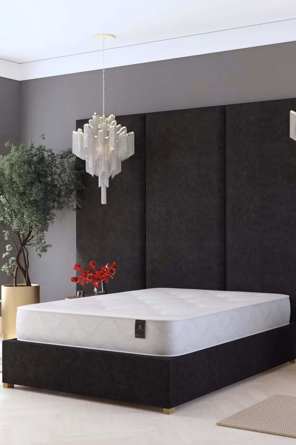 Laurence Llewelyn-Bowen Hotel Quality 1000 Pocket Spring Mattress in White, Medium Firmness, W/D/H: 120 x 200 cm – 2