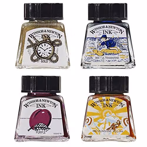 Winsor and Newton Drawing Ink, Ultramarine Blue, 14 ml – 2