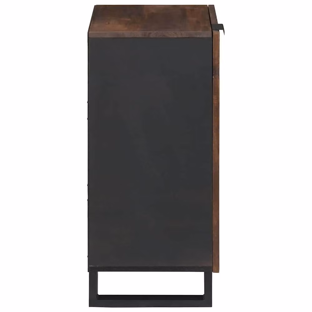 Berkfield Home Sideboard in Brown Solid Mango Wood, W/D/H: 40 x 33.5 x 75 cm – 4