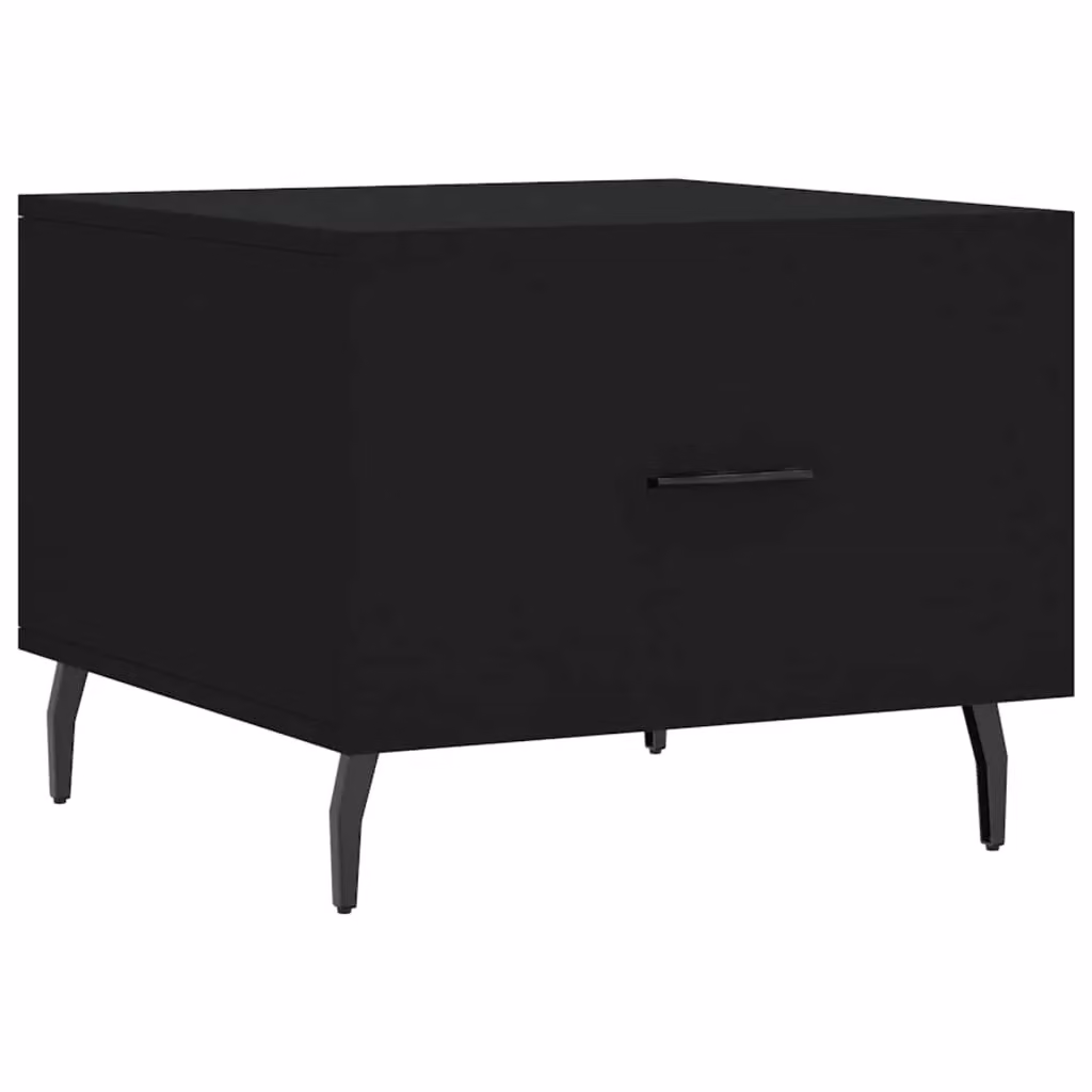 Berkfield Home Set of 2 Black Square Coffee Tables in Engineered Wood, W/D/H: 50 x 50 x 40 cm – 4