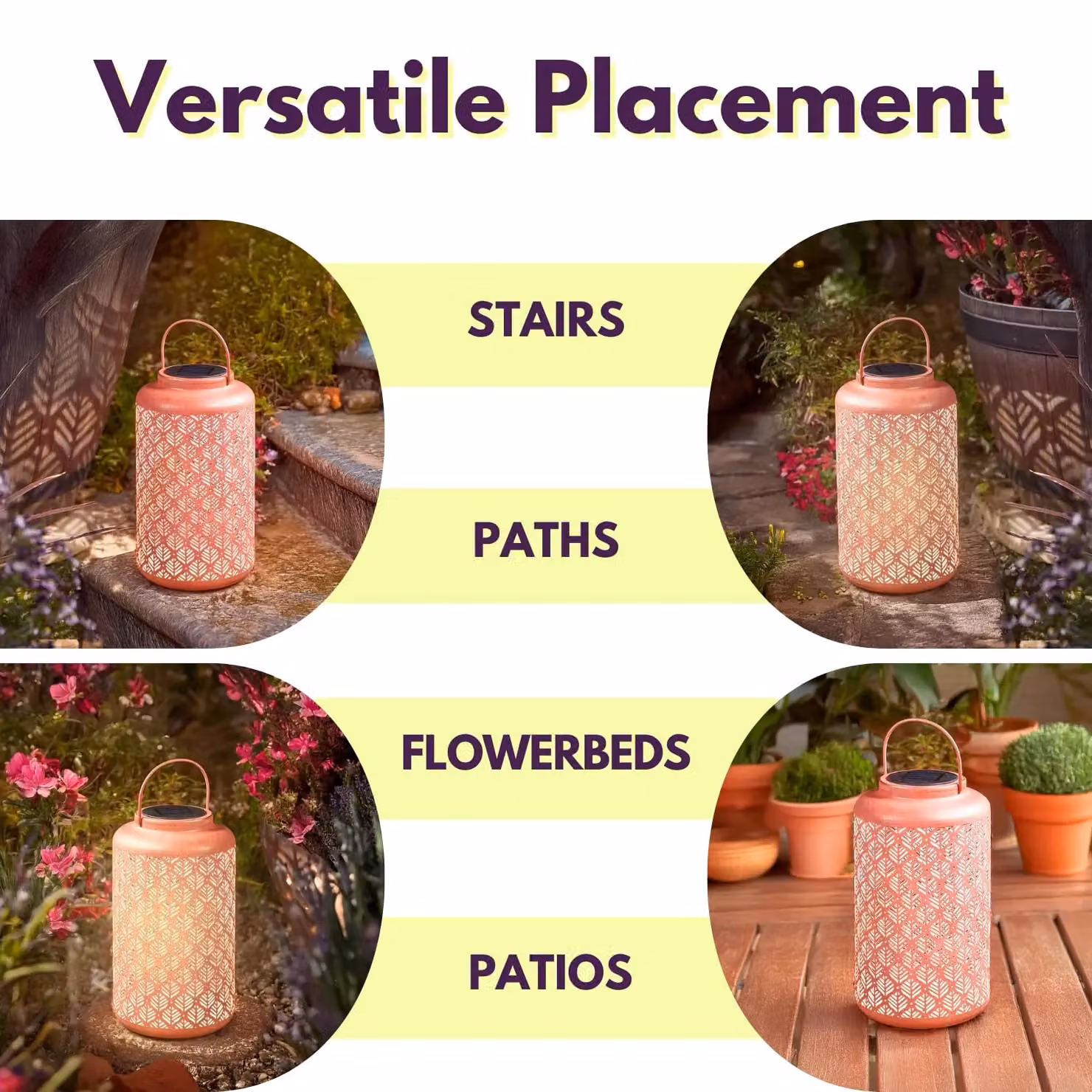 Marco Paul Solar LED Garden Lantern in Dusty Pink Terracotta Ceramic – 7