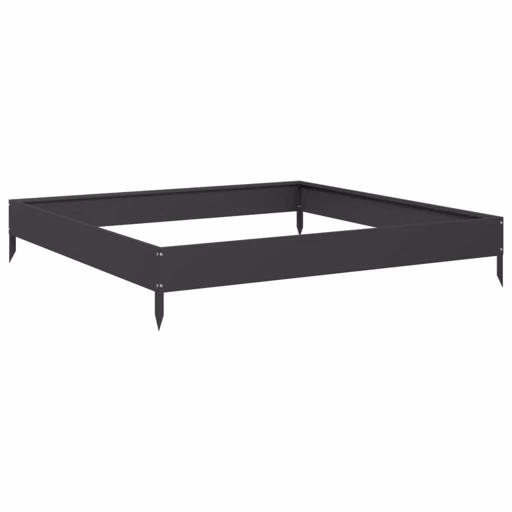 Berkfield Home Garden Black Steel Raised Bed W/D/H: 100 x 100 x 18.5 cm – 2