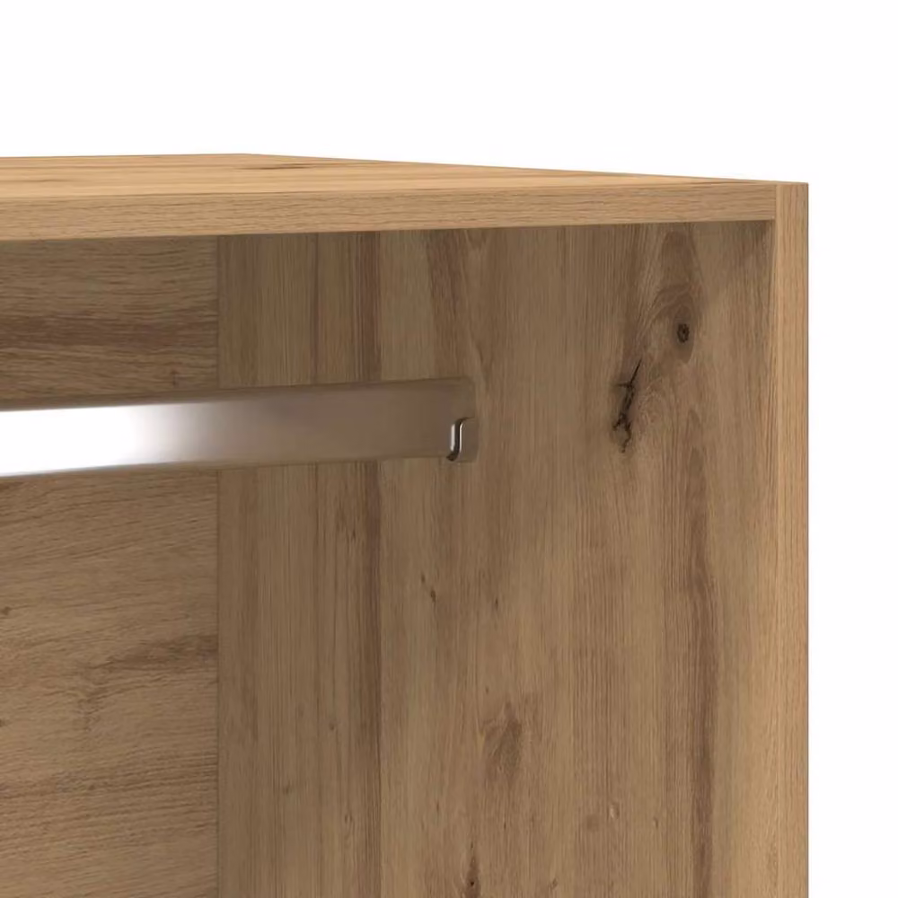 Berkfield Home Artisan Oak Wardrobe in Brown, W/D/H: 50 x 50 x 200 cm – 3