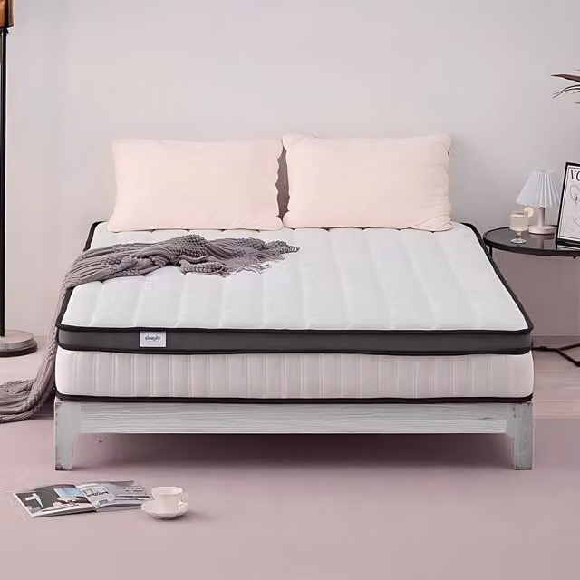 Sleeply Comfort Hybrid Pocket Sprung Mattress in White, W/D/H: 140 x 200 cm
