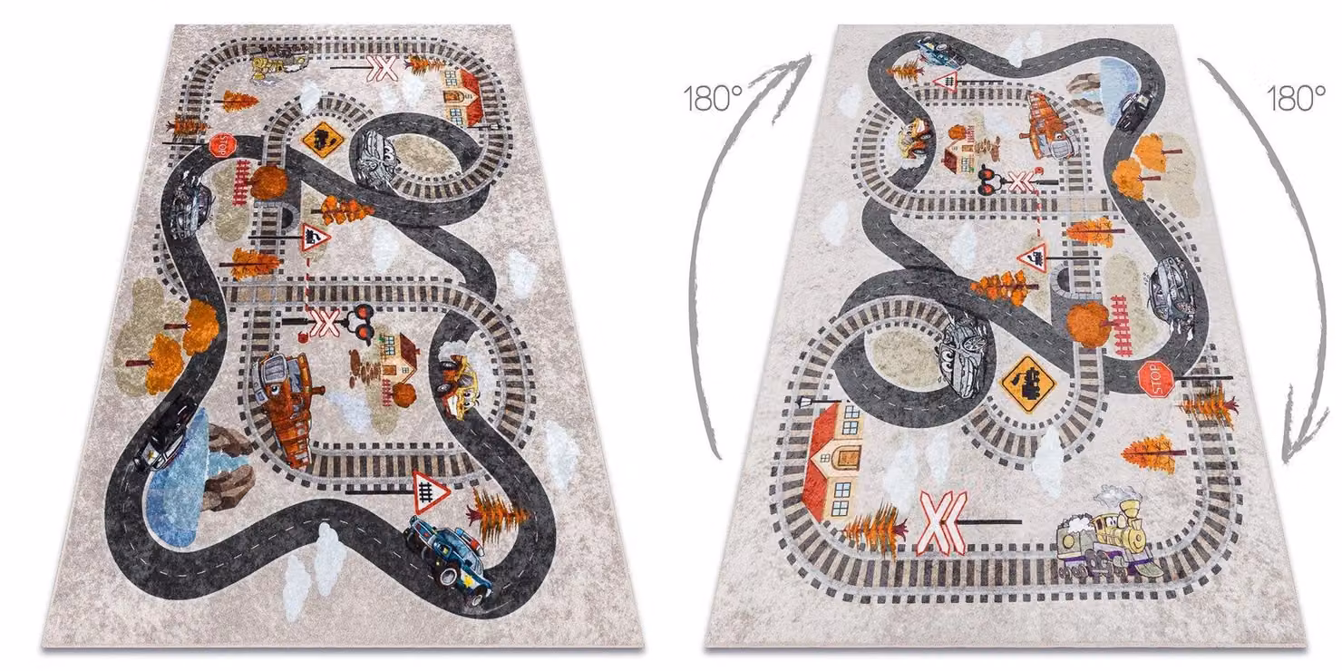 RugsX Junior Kids Motif Rug in Grey, W: 160 cm, L: 220 cm – 2