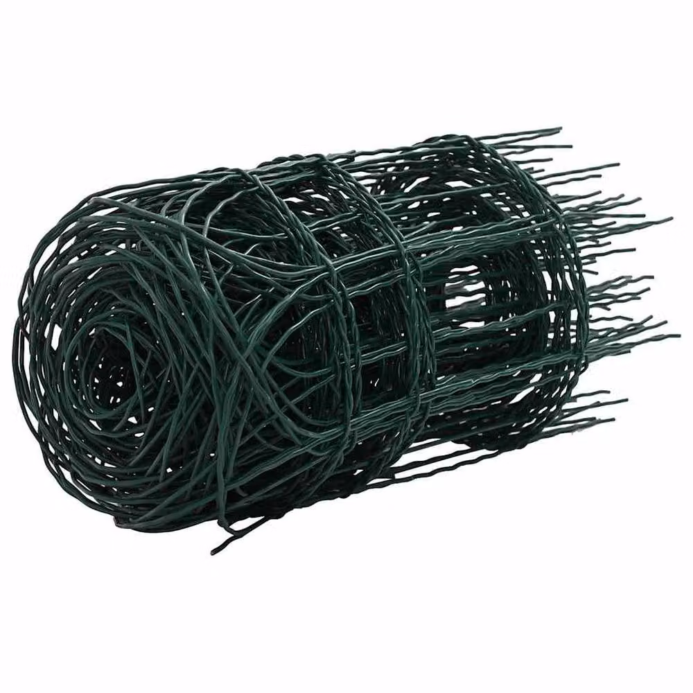 Berkfield Home Garden Powder-coated Iron Border Fence, Green, 25 x 0.4 m – 3