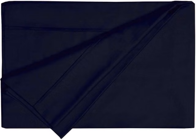 Belledorm Egyptian Cotton 200 Thread Count Percale Flat Sheet, Black, W: 180 cm x L: 200 cm