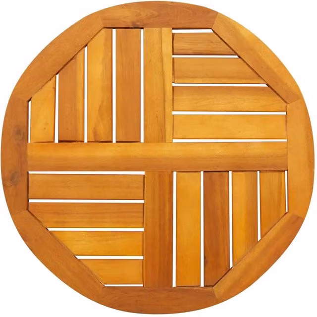 Berkfield Home Round Solid Wood Acacia Table Top, Brown, Diameter: 50 cm, Thickness: 2 cm – 1