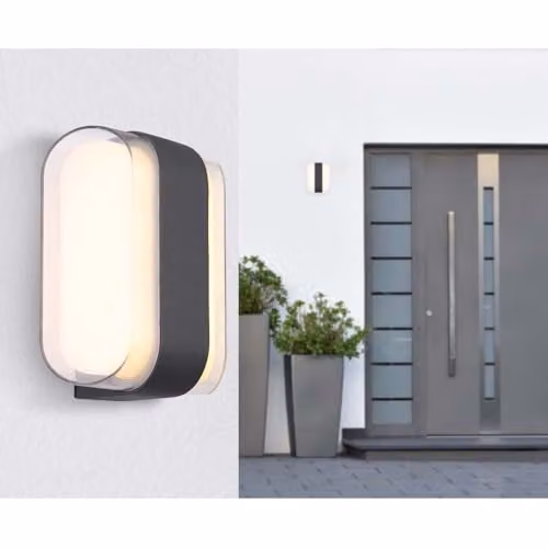 Globo Lighting Modern LED Anthracite Metal Outdoor Wall Light with IP54 Protection – 2