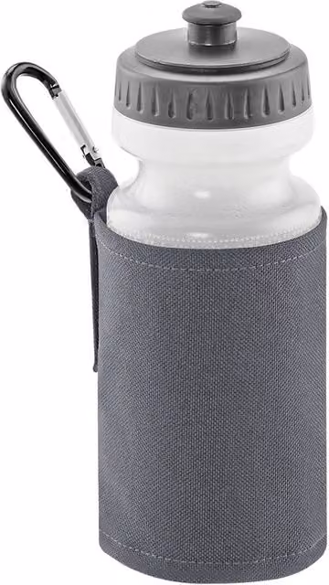 Quadra Unisex Water Bottle and Holder with Carry Handle, Mid Grey, 500 ml