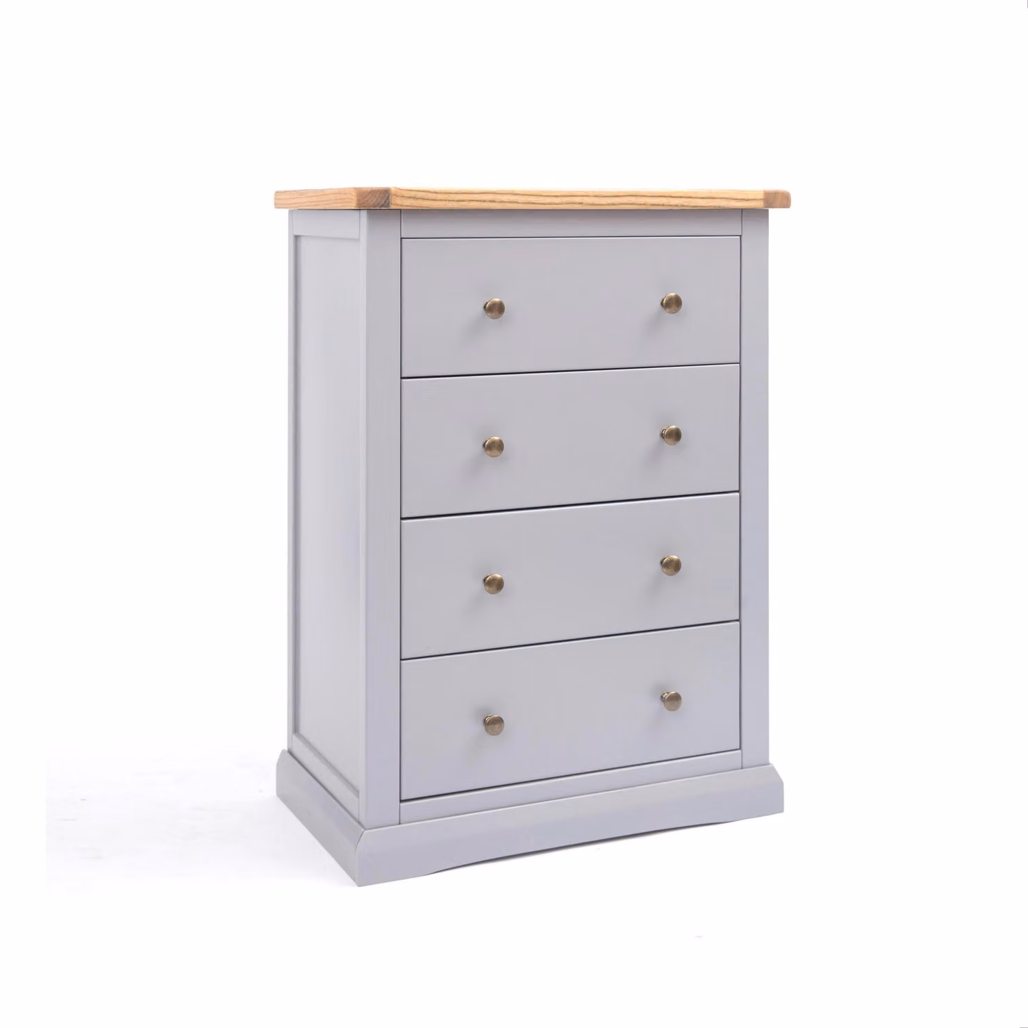Cabinet Bits Rocca 4 Drawer Chest of Drawers in Grey with Brass Knobs – 2