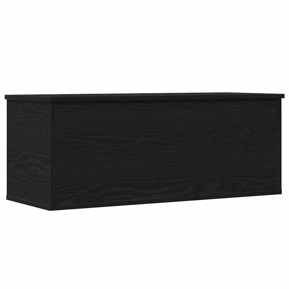 Berkfield Home Modern Black Oak Storage Box in Engineered Wood, W/D/H: 90 x 35 x 35 cm – 3