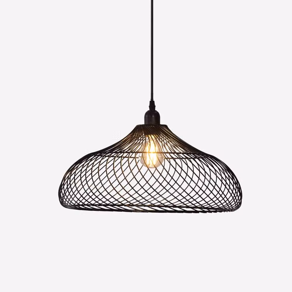 Living and Home Industrial Black Metal Pendant Light for Kitchen, Living Room and Dining Room – 3
