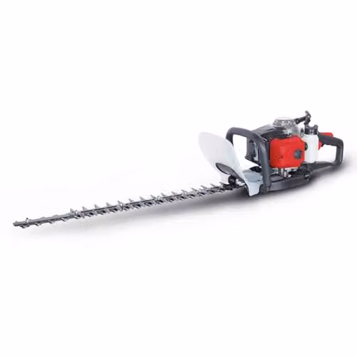 Scheppach HTH250/240P Red Petrol Hedge Trimmer with 27mm Cutting Capacity and Reciprocating Steel Blade