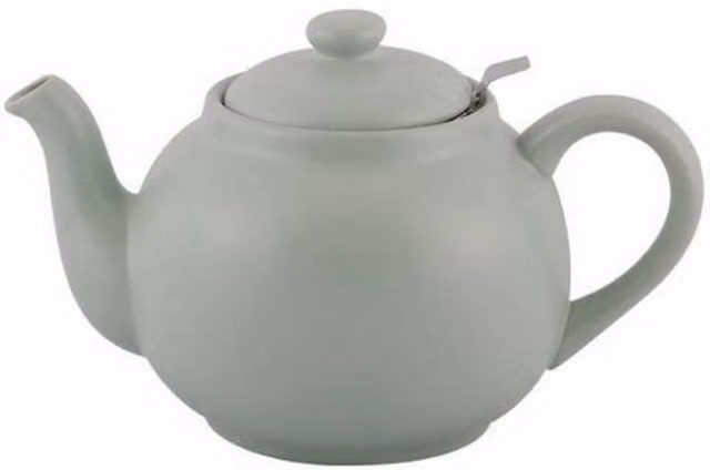 GM Garden and Home Green Stoneware and Stainless Steel Teapot with Infuser, 1.5 l