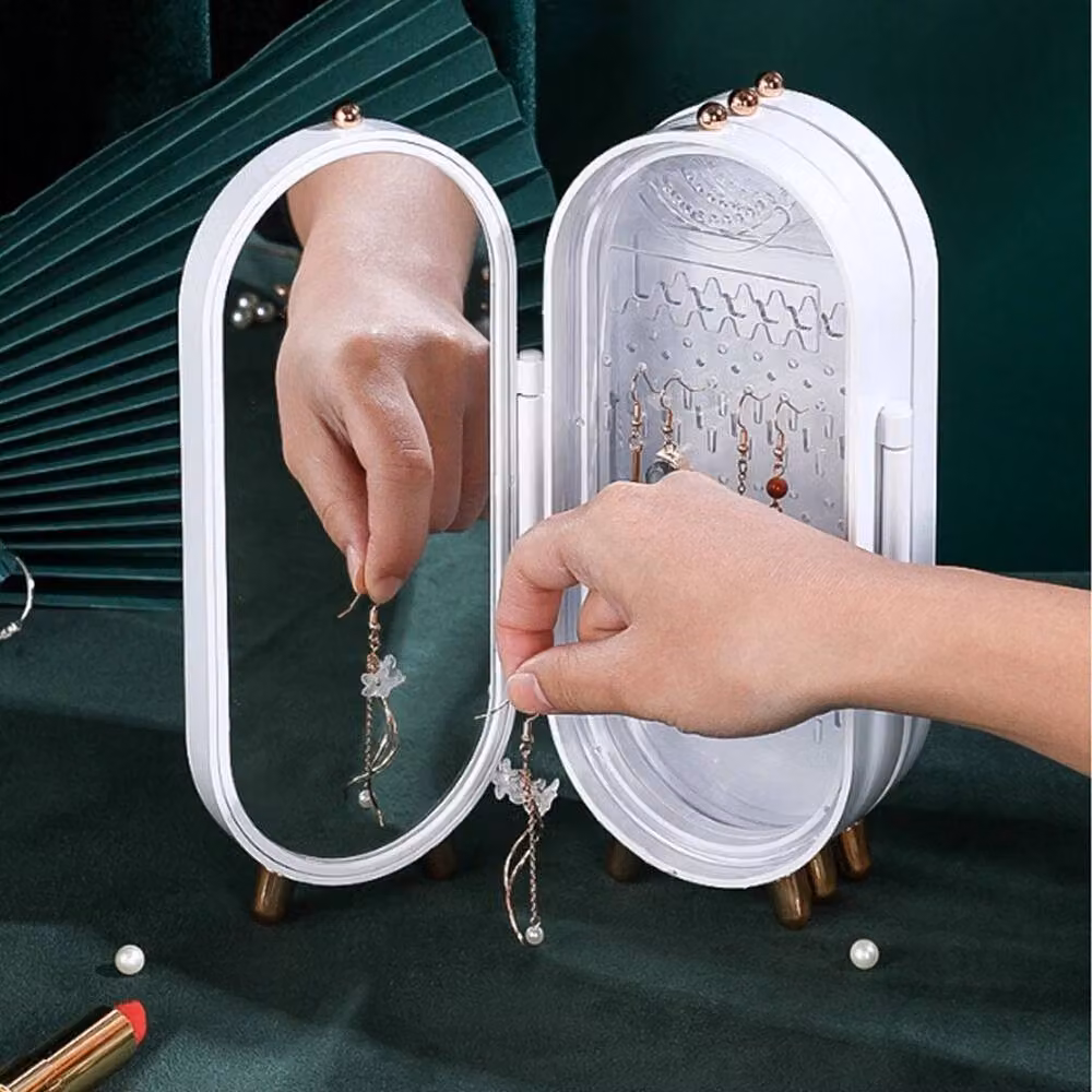 KORVIXA Hanging Jewellery Organiser Storage Box in White – 3