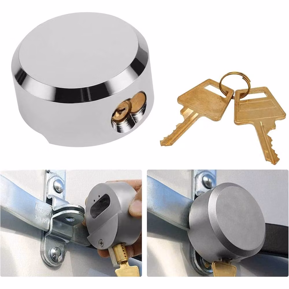Nordara 73mm Round Shackleless High Security Steel Van Padlock with Keys in Silver – 3