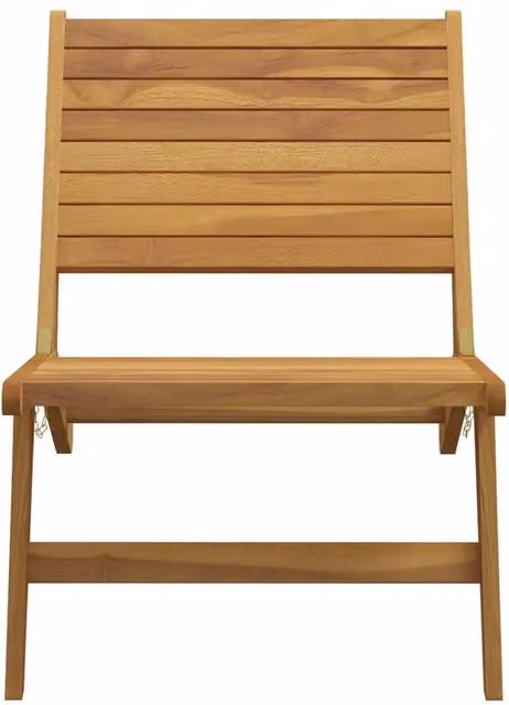 Berkfield Home Beautiful Garden Chair in Brown Solid Teak Wood, W/D/H: 60 x 65 x 90 cm