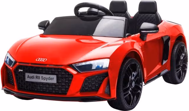 OutdoorToys Licensed Audi R8 Spyder 12V Childrens Electric Ride On Car with Light and Sound Effects, Red