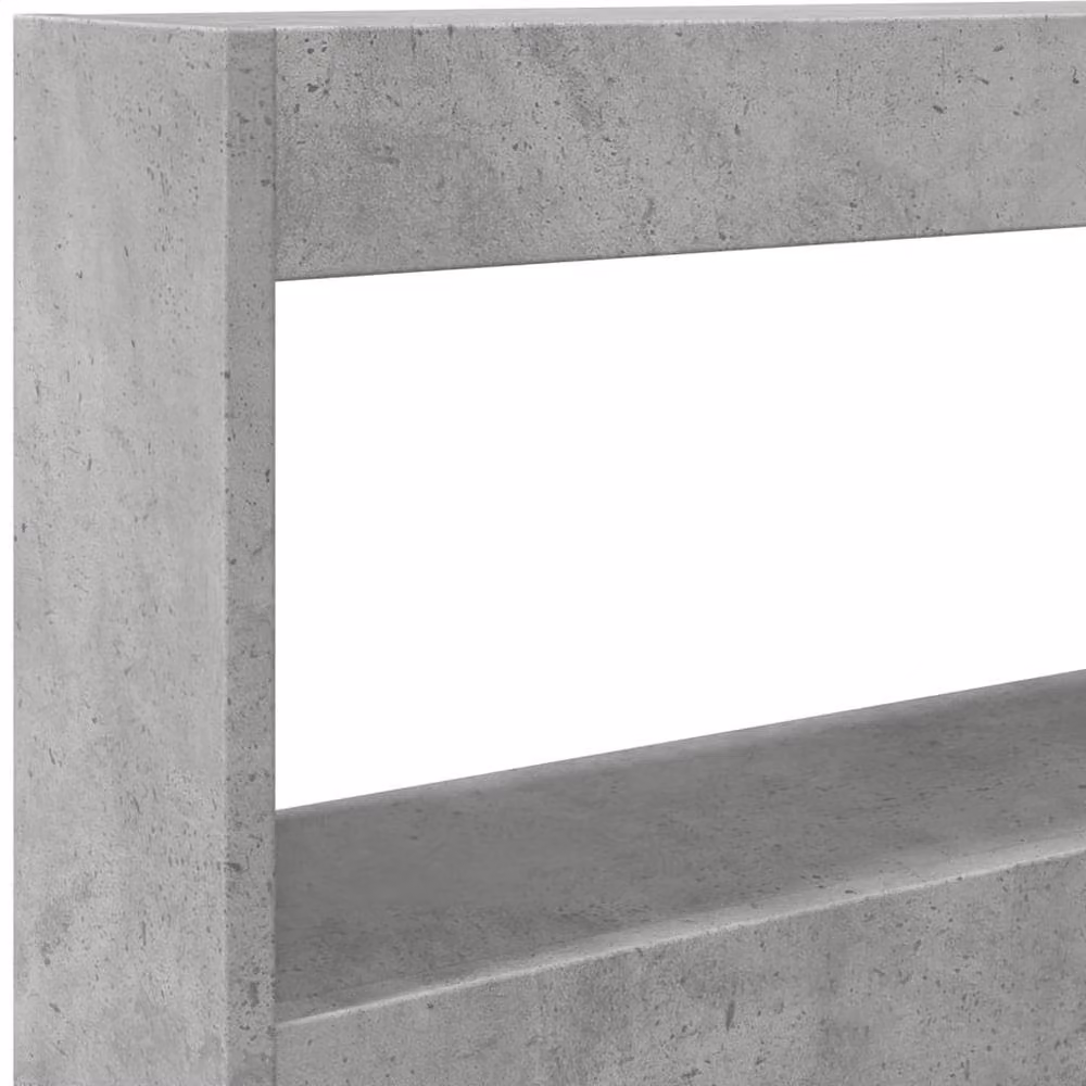 Berkfield Home LED Headboard Cabinet in Concrete Grey, W/D/H: 100 x 17 x 102 cm – 5