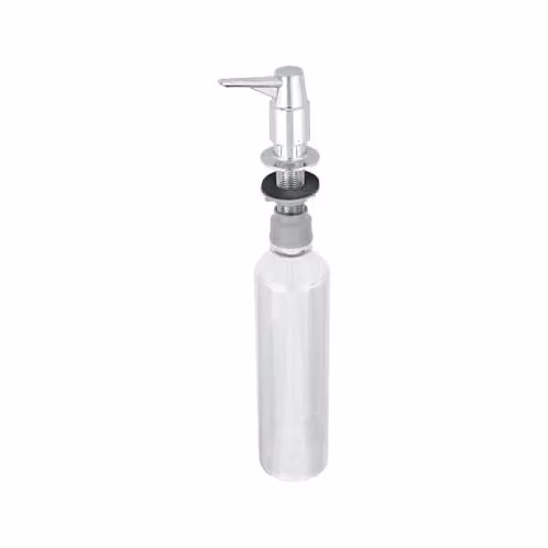 McAlpine Soap Dispenser with Chrome Plated Plastic Top, Silver and Transparent, 0.5 l
