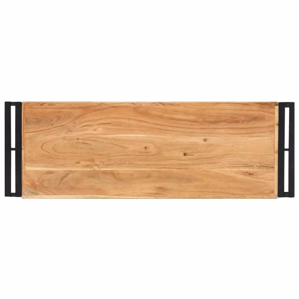 Berkfield Home Industrial Console Table in Brown Solid Acacia Wood, W/D/H: 90 x 30 x 75 cm – 2