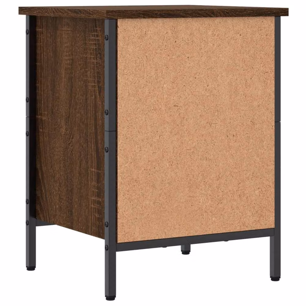 Berkfield Home Industrial Shoe Cabinet in Brown Oak, W/D/H: 38 x 35 x 50 cm – 4