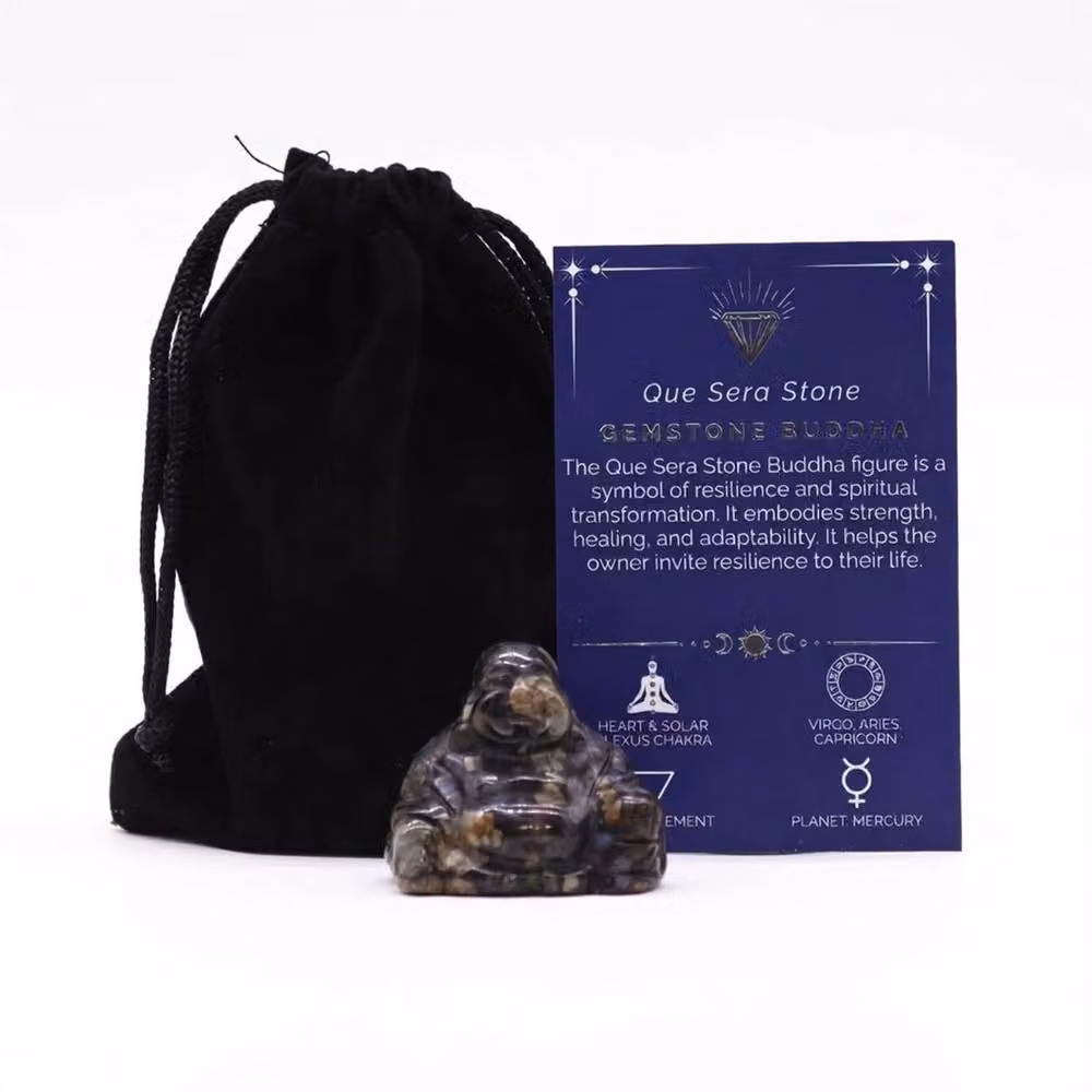 KDMD Que Sera Small Black Stone Buddha Hand-Carved Tabletop Meditation Piece – 4